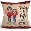 Doll Couple Standing You & Me Gift Personalized Pillow (Insert Included)