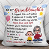 Doll Grandma And Grandkids Sitting Under Sky To My Granddaughter Grandson Personalized Pillow (Insert Included)