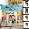 Doll Wedding Couple Under Arche Personalized Pillow