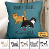 Double Trouble Fluffy Walking Cat Personalized Pillow (Insert Included)