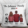 Family Members Dogs Personalized Pillow (Insert Included)