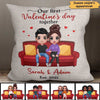 First Valentine Couple Gift For Him For Her Personalized Pillow (Insert Included)