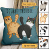 Fluffy Cat Butt Personalized Pillow (Insert Included)