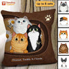 Fluffy Cats Lea Pattern Personalized Pillow (Insert Included)