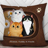 Fluffy Cats Lea Pattern Personalized Pillow (Insert Included)