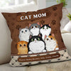Fluffy Cats Leather Printed Personalized Pillow (Insert Included)
