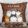 Fluffy Cats Leather Printed Personalized Pillow (Insert Included)