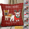 French Bulldog Christmas Pattern Personalized Pillow (Insert Included)