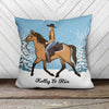 Girl And Her Horse Personalized Pillow (Insert Included)