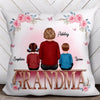 Grandma And Grandkids On Text Persnalized Pillow (Insert Included)