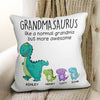 Grandmasaurus And Kids Personalized Pillow (Insert Included)