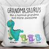 Grandmasaurus And Kids Personalized Pillow (Insert Included)