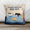 Hiss Off Grumpy Cat Personalized Cat Pillow (Insert Included)