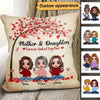 Linked Forever Mother Daughter Family Gift Personalized Pillow (Insert Included)