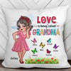 Love Being Called Grandma Sassy Woman Butterflies Personalized Pillow (Insert Included)