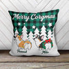 Merry Corgmas Green Plaid Christmas Personalized Pillow (Insert Included)