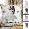 Mr. And Mrs. Couple Wedding Gift Personalized Pillow (Insert Included)