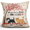 Need Love And Cats Valentine Gift For Cat Mom Personalized Pillow (Insert Included)