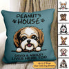 Peeking Dog House Personalized Pillow (Insert Included)