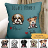 Peeking Dog Personalized Pillow (Insert Included)