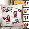 Red Plaid Long Distance Doll Besties Personalized Pillow (Insert Included)
