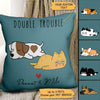 Sleeping Cat And Dog Personalized Pillow (Insert Included)