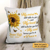 Sunflower My Mind Still Talks To You Memorial Personalized Pillow (Insert Included)