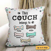 This Couch Belongs To Dogs Personalized Dog Pillow (Insert Included)