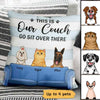 This Is Dogs Cats Couch Personalized Pillow (Insert Included)