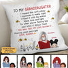 To Granddaughter Grandson Grandma Personalized Pillow (Insert Included).