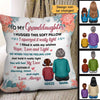 To My Granddaughter Teal Orange Tone Personalized Pillow (Insert Included)