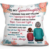 To My Granddaughter Teal Orange Tone Personalized Pillow (Insert Included)