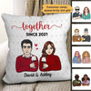 Together Since Couple Front View Personalized Pillow (Insert Included)