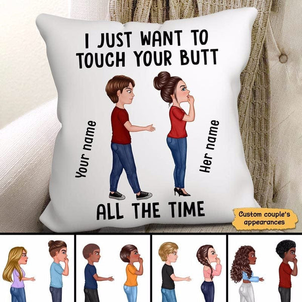 I just want to touch your butt all the time bestselling trendy design 2021  v5 Throw Pillow for Sale by DesigonDesigner