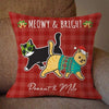 Walking Cat Christmas Pattern Personalized Pillow (Insert Included)