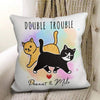 Walking Cat Colorful Theme Personalized Pillow (Insert Included)