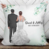 Wedding Anniversary Gift Floral Personalized Pillow (Insert Included)