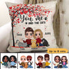 You Me And The Cats Doll Couple Personalized Pillow