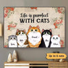 Better With Fluffy Cats Newspaper Personalized Horizontal Poster