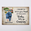 Camping At 80 Campsite Personalized Horizontal Poster