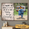 Camping Old Couple Personalized Horizontal Poster