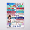 Doll Teacher Colorful Classroom Welcome Personalized Canvas