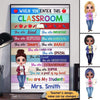 Doll Teacher Colorful Classroom Welcome Personalized Canvas