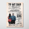 To My Dad From Daughter Vintage Personalized Canvas