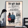 To My Dad From Daughter Vintage Personalized Canvas
