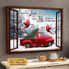 Cardinals Christmas Truck Window Memorial Personalized Horizontal Poster