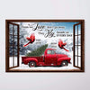 Cardinals Christmas Truck Window Memorial Personalized Horizontal Poster