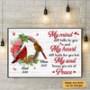 Cardinals Wreath Memorial Personalized Horizontal Poster