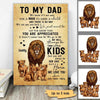 Dad It‘s Not Easy Lion Personalized Vertical Poster