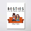 Doll Besties Sisters Siblings Sitting On Couch Personalized Vertical Poster